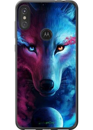 Чехол на motorola one power арт-волк "3999u-1588-10746"