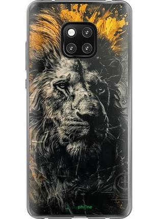 Чехол на huawei mate 20 pro лев в золотых красках "6155u-1567-10746"