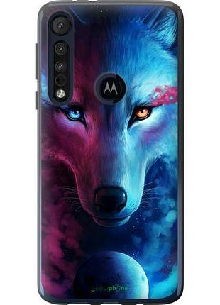 Чехол на motorola one macro арт-волк "3999u-1812-10746"