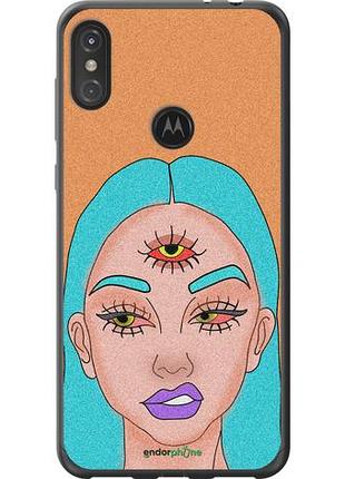 Чехол на motorola one power девушка рисунок "4576u-1588-10746"