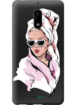 Чехол на nokia 6 девушка в очках 2 "4714u-898-10746"