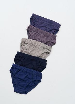 Подростковые трусы на мальчика - однотонный микс (5шт в уп) nicoletta 41702 8-9
