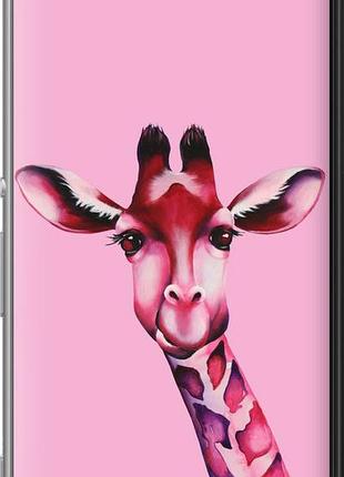 Чехол на sony xperia m5 e5633 розовая жирафа "4441u-217-10746"