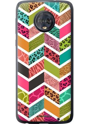 Чехол на motorola moto g6 plus шеврон v3 "1058u-976-10746"