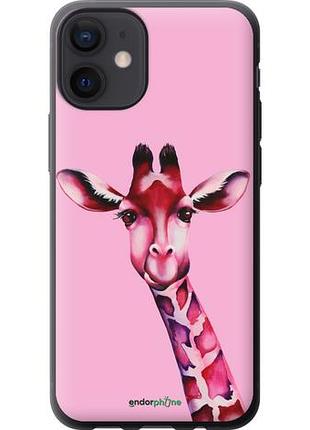 Чохол на iphone 12 mini рожева жирафа "4441u-2071-10746"