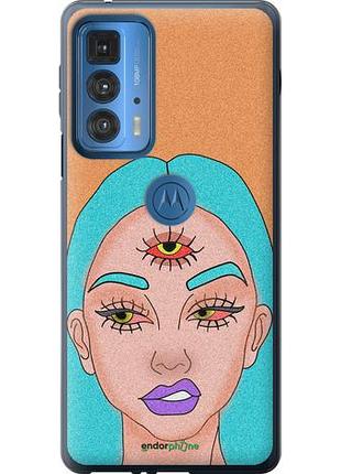 Чехол на motorola edge 20 pro девушка рисунок "4576u-2662-10746"