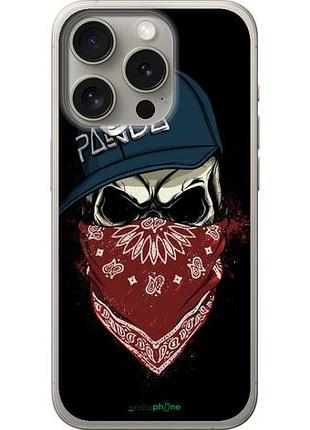 Чохол на iphone 15 pro череп у кепці "4127u-3096-10746"