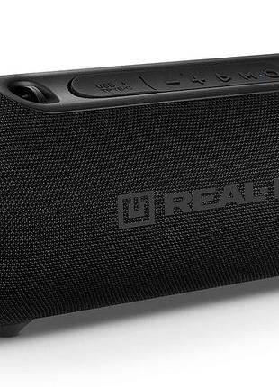 Колонка real-el x-725 black (15вт, bluetooth, usb, rgb, tws, type c, 3600ма*ч)