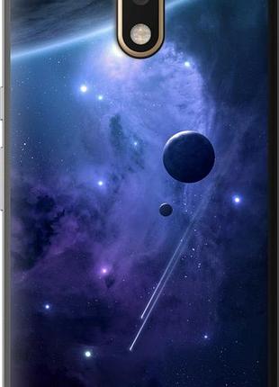 Чехол на motorola moto g4 планеты в синем космосе "171u-511-10746"