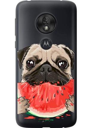 Чехол на motorola moto g7 play мопс и арбуз "4665u-1656-10746"