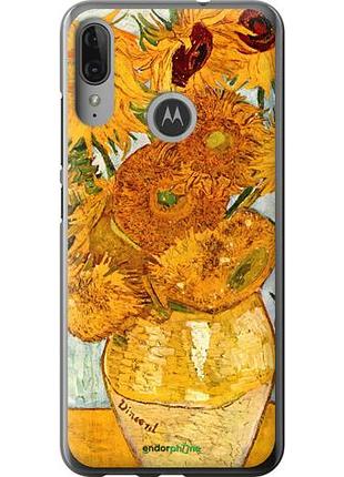 Чохол на motorola moto e6 plus вінсент ван гог. соняшники "162u-1780-10746"