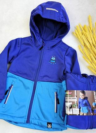 Дитяча куртка софтшел на флісі водонепроникна lupilu 98-104 см softshell