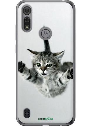 Чехол на motorola e6i летящий котёнок "2322u-2355-10746"