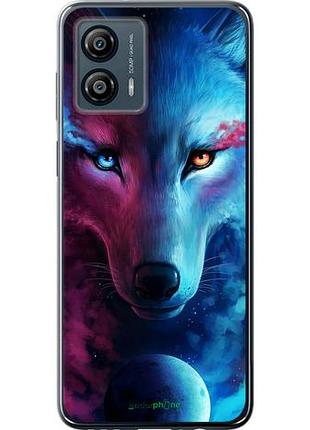 Чехол на motorola moto g53 арт-волк "3999u-3047-10746"