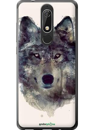 Чохол на nokia 5.1 вовк-арт "4163u-1529-10746"