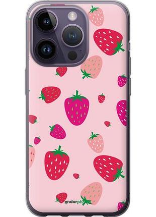 Чехол на iphone 14 pro клубнички "4332u-2646-10746"