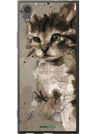 Чехол на sony xperia xa1 g3112 котёнок из пятен и линий "119u-964-10746"