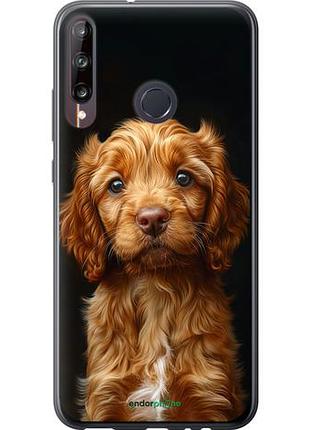 Чехол на huawei p40 lite e cocker spaniel на черном фоне "6137u-1875-10746"