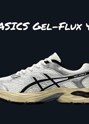 Asics gel-flux 4 white silver beige