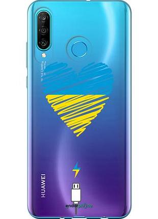 Чехол на huawei p30 lite подзарядка сердца v2 "5295u-1651-10746"