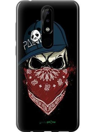 Чохол на nokia 5.1 plus череп у кепці "4127u-1543-10746"