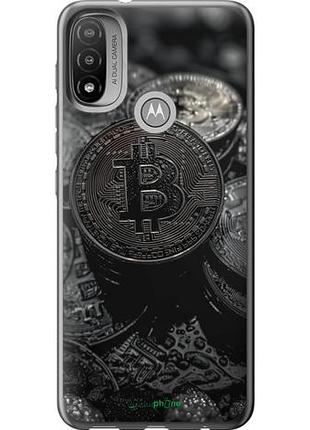 Чехол на motorola e20 black bitcoin "6090u-2509-10746"