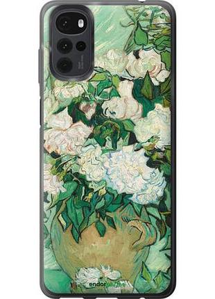 Чехол на motorola g22 винсент ван гог. ваза с розами "5543u-2681-10746"