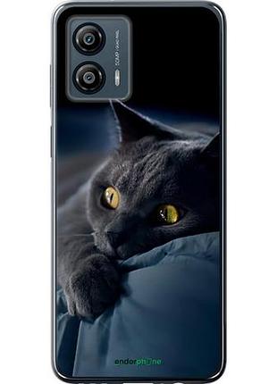 Чехол на motorola moto g53 дымчатый кот "825u-3047-10746"