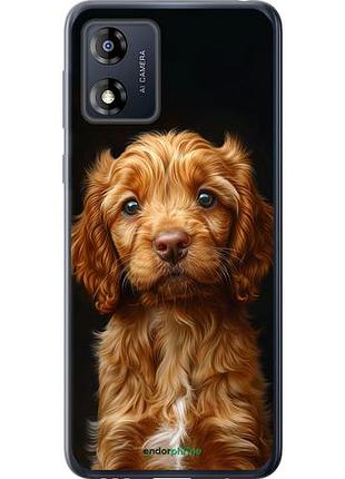 Чехол на motorola moto e13 cocker spaniel на черном фоне "6137u-3053-10746"