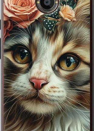 Чехол на motorola moto x2 cats and flowers "6069u-372-10746"