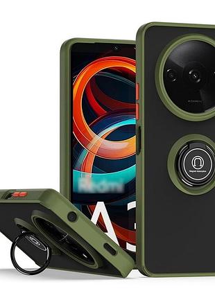 Чехол fiji colorframe для xiaomi redmi a3 матовый бампер с кольцом подставкой khaki