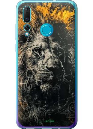 Чохол на huawei nova 4 лев у золотих барвах "6155u-1632-10746"