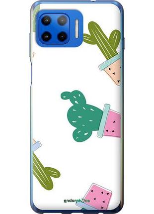 Чехол на motorola moto g plus кактусы в горшочках "3968u-2202-10746"