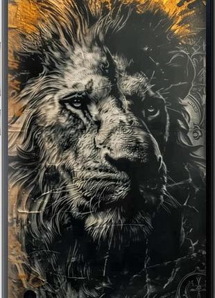 Чехол на huawei honor 6 plus лев в золотых красках "6155u-179-10746"