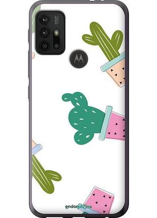 Чохол на motorola moto g20 кактуси в горщиках "3968u-2461-10746"