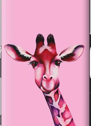 Чехол на sony xperia z3 compact d5803 розовая жирафа "4441u-277-10746"