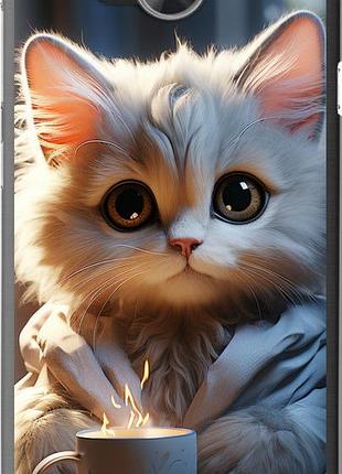 Чехол на huawei y3ii / y3 2 white cat "5646u-495-10746"