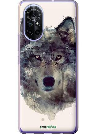 Чехол на huawei nova 8 волк-арт "4163u-2245-10746"