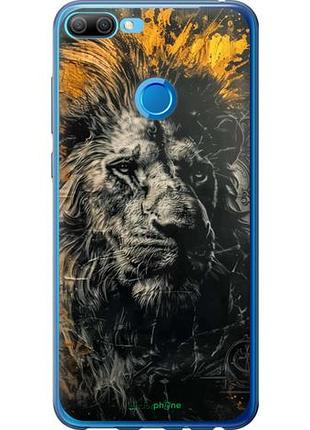 Чехол на huawei honor 9i лев в золотых красках "6155u-1853-10746"