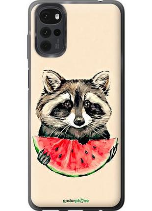 Чехол на motorola g22 енотик с арбузом "4605u-2681-10746"