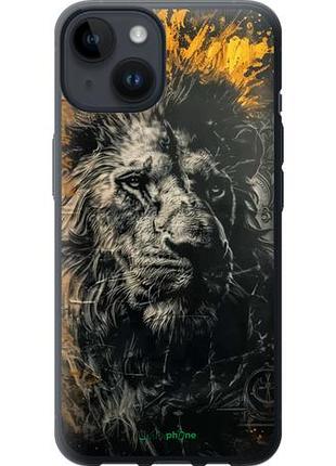 Чохол на iphone 14 лев у золотих барвах "6155u-2648-10746"