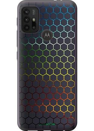 Чохол на motorola moto g20 переливні стільники "498u-2461-10746"