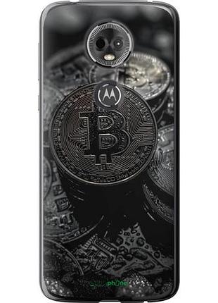 Чехол на motorola moto e5 plus black bitcoin "6090u-1412-10746"