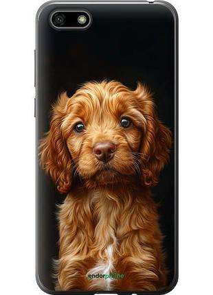 Чехол на huawei y5 2018 cocker spaniel на черном фоне "6137u-1500-10746"