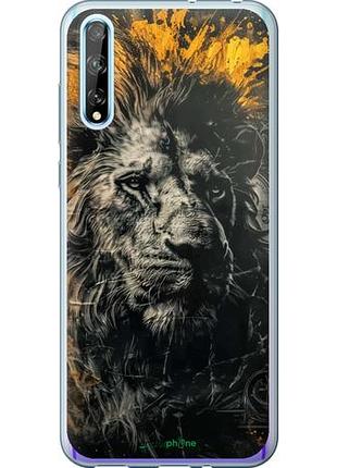 Чохол на huawei p smart s лев у золотих барвах "6155u-1813-10746"