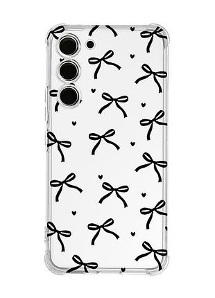 Чехол с утолщёнными углами на samsung galaxy s23 бантики (принт 405)