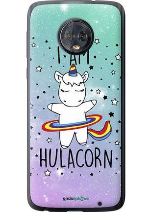Чехол на motorola moto g6 plus i'm hulacorn "3976u-976-10746"