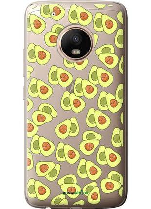 Чехол на motorola moto g5 plus весёлые авокадо "4799u-1038-10746"
