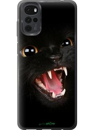 Чехол на motorola g22 чёрная кошка "932u-2681-10746"