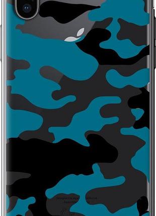 Чохол на iphone x камуфляж прозорий фон "4877u-1050-10746"